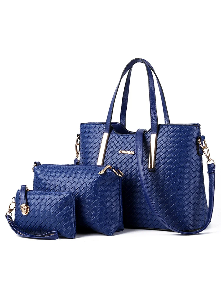 Classic Woven Leather Utility Bags Set