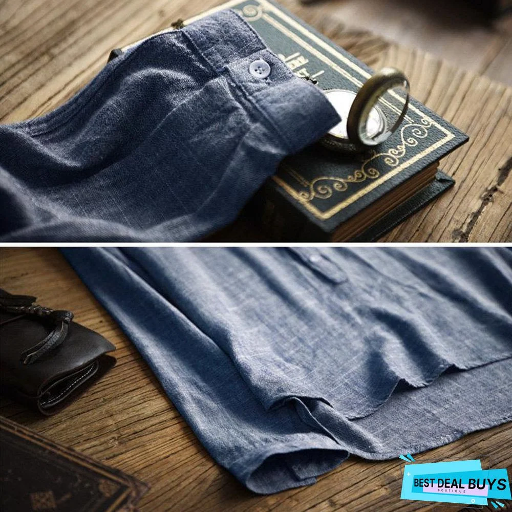 Solid Color Stand Collar Long Sleeve Loose Casual T-Shirt