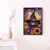 (40*60cm)Halloween Cat - Full Round Drill Diamond Painting
