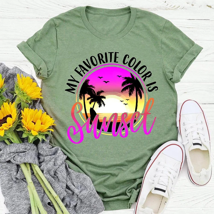 my favorite color is sunset Summer life T-shirt Tee -04993