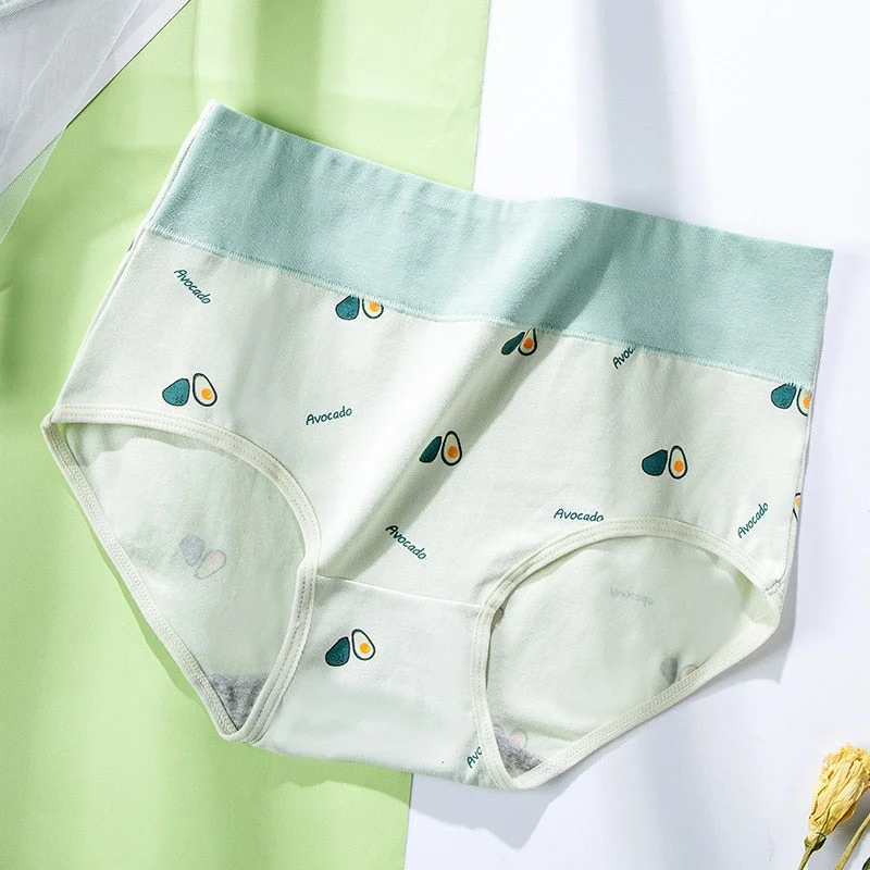 M-XXL Cotton Panties Women's Underwear Large Plus Size Lovely Comfort Briefs High Waist Seamless Underpants Female Lingerie