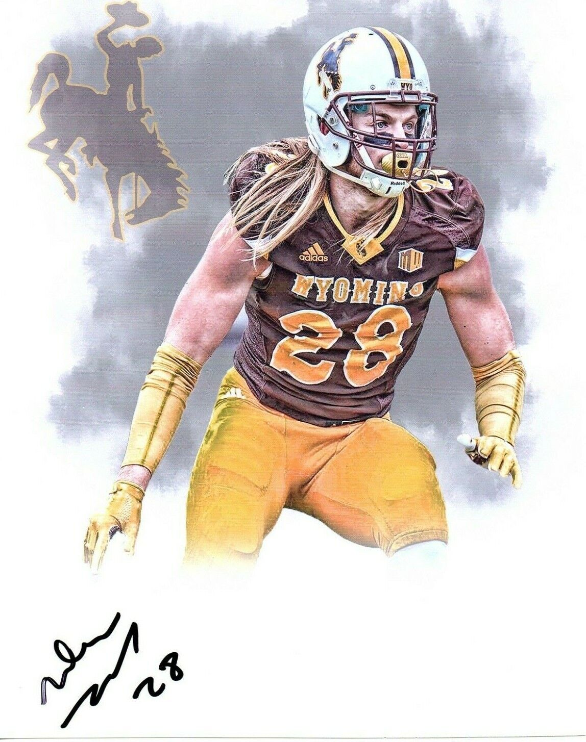 Andrew Wingard Autographed signed football 8x10 Photo Poster painting Wyoming Cowboys Jaguars#