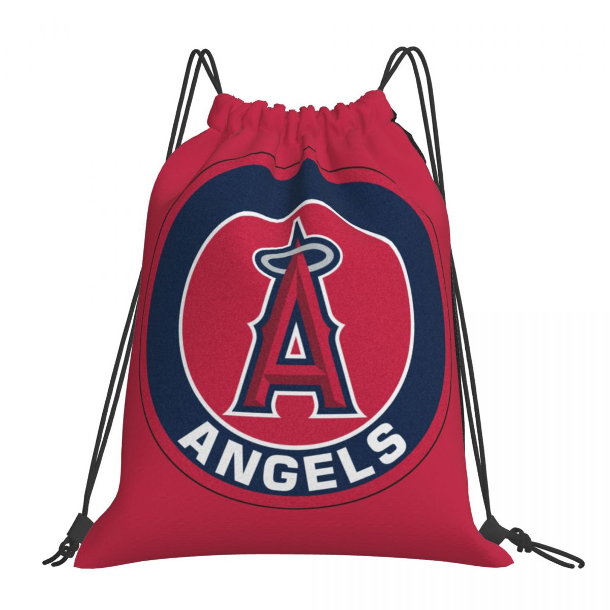 Los Angeles Angels Circle Logo Foldable Sports Gym Drawstring Bag