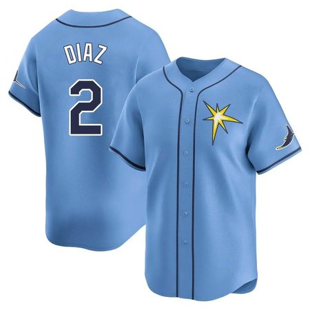 Men's Tampa Bay Rays #2 Yandy Diaz  Blue Home Elite Player Jersey