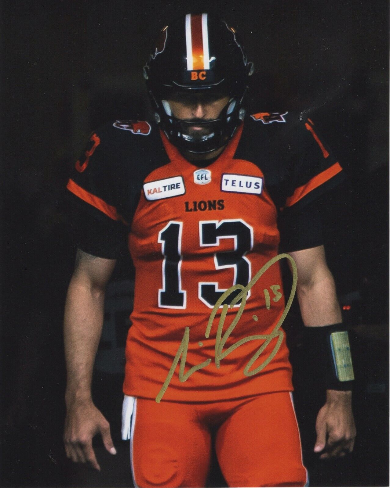 MIKE REILLY SIGNED AUTOGRAPH BC LIONS FOOTBALL 8X10 Photo Poster painting PROOF #4