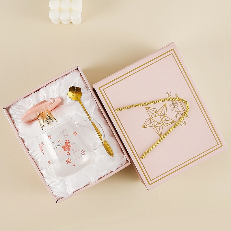 Cute Flower Glass Water Bottles 1 Set