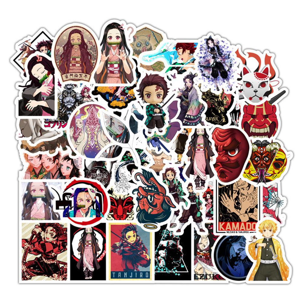 

50pcs Cartoon Anime Graffiti Stickers Car Bike Motorcycle Luggage Decals, 501 Original