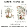 Lovely Forest Tree Doe Bear Bunny Butterfly Wall Sticker Kids Room Decor