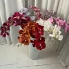 9 Heads Pink Purple Velvet Orchid Autumn Decor Artificial Flower