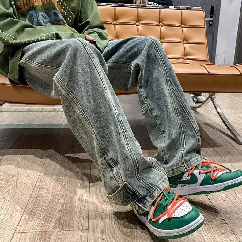 Brownm Leg Baggy Jeans