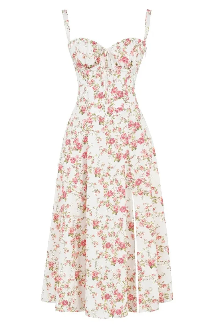 Floral Bustier Midriff Waist Shaper Dress (Buy 2 Free Shipping)