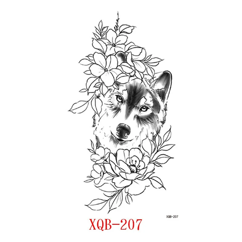 Sdrawing Flower Fake Tattoo Sticker for Women Birds Peony Temporary Tattoos DIY Water Transfer Tatoos Girls Tattoo for Men Sleeve