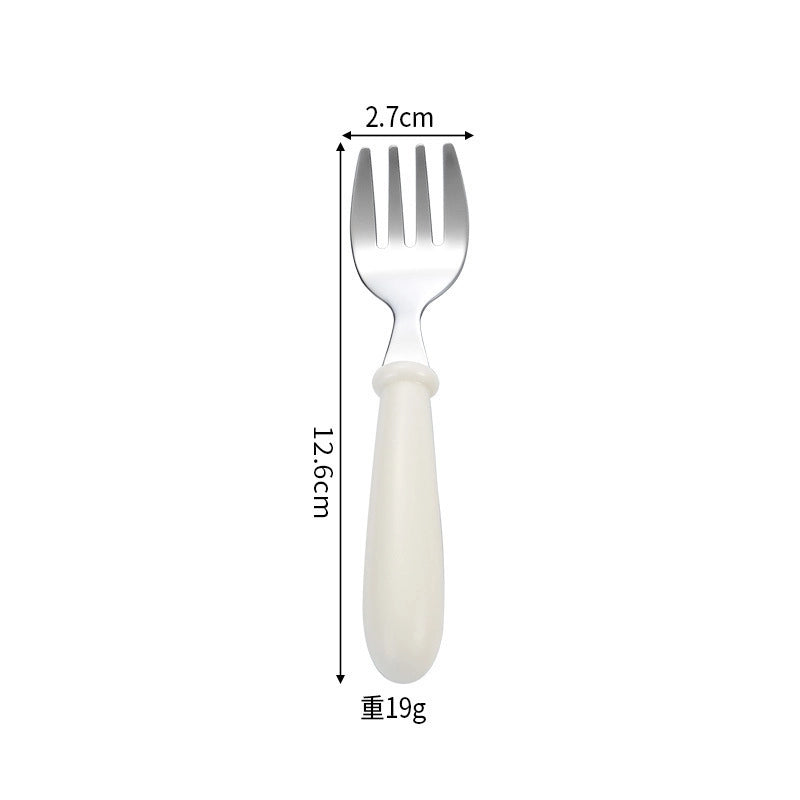 Cute Solid Color Stainless Steel Tableware