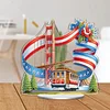 America Flag Bridge DIY Acrylic Desktop Diamond Art Kit Single-Sided for Home Decor