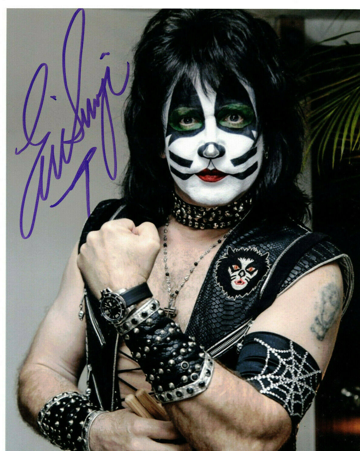 Eric Singer Authentic Signed 8x10 Photo Poster painting Autographed, KISS, Drummer, Catman