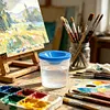 Spill Proof Paint Cups with Colored Lids Paint Brush Cleaner Cup Reusable for Artist Watercolor Painting Art Crafts Supplies (40Pcs Four Colors)