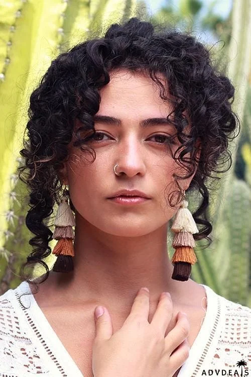 Gradient Tassels Layer Earring