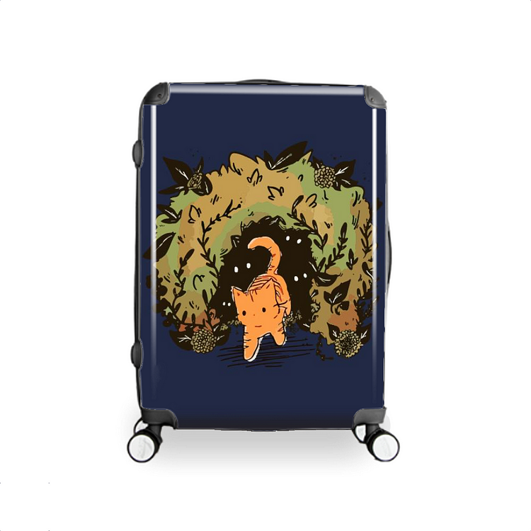 Cat Walking Out Of Grass, Cat Hardside Luggage