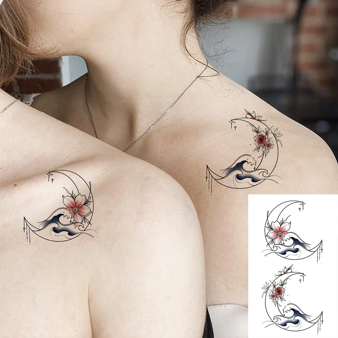 Realistic Whale Wrist Temporary Tattoos For Women Adult Sun Flower Fake Tattoo Sticker Waterproof Body Art Painting Tatoos Decal