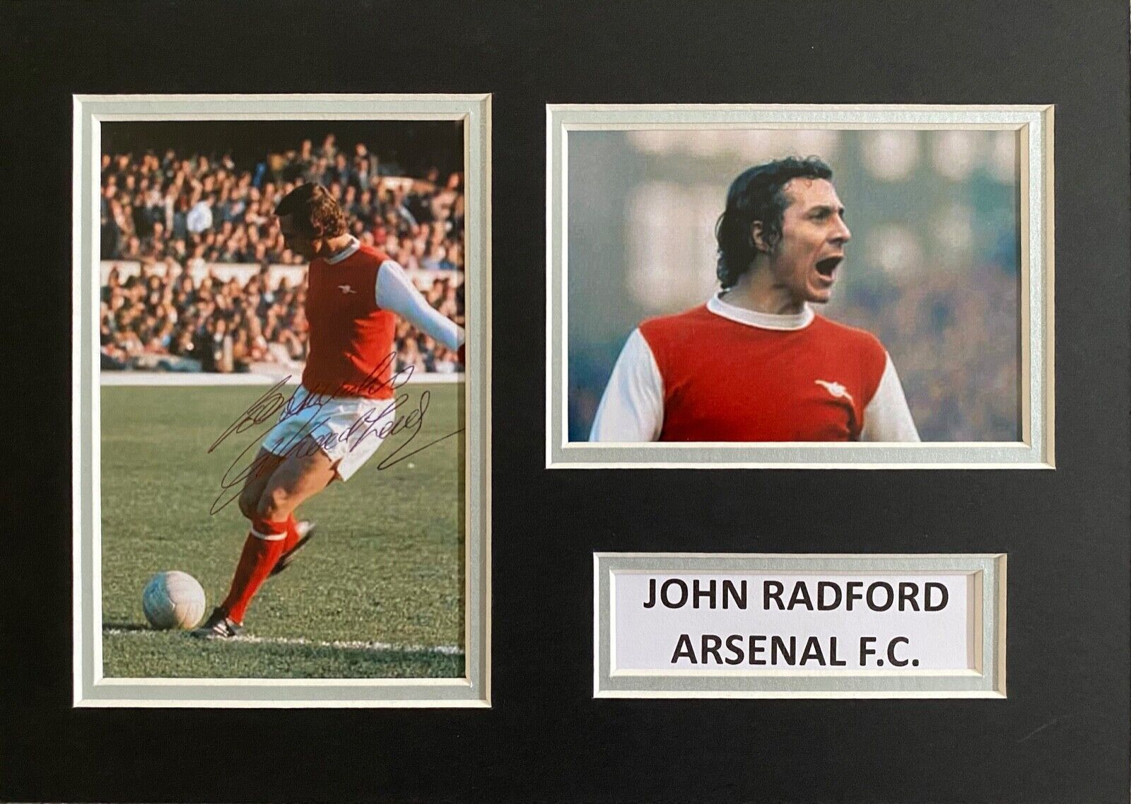 JOHN RADFORD HAND SIGNED A4 MOUNT Photo Poster painting DISPLAY ARSENAL AUTOGRAPH 1