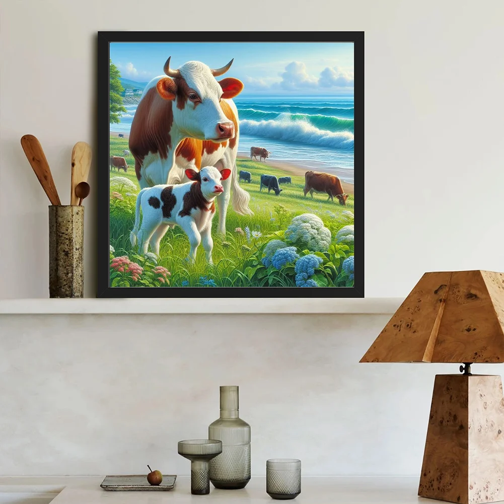 Diamond Painting - Full Round Drill - Cow(Canvas|40*40cm)