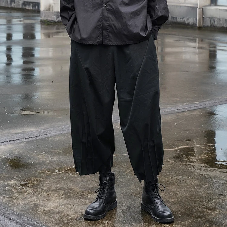 Darkwear Wind Japanese Popular Solid Color Comfortable Casual Pants-dark style-men's clothing-halloween