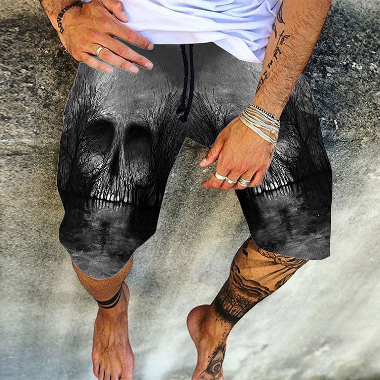Print Skull Fashion Men's Casual Pants