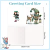 6PCS DIY Diamond Art Greeting Cards Christmas Elf Congratulations Cards & Gift