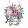DIY Acrylic Special Shape Diamond Painting Flower Birdcage Ornaments Hanging Kit