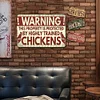 Chickens Warning- Vintage Metal Signs(12*16Inch)
