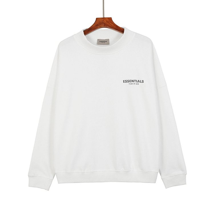 Fog Sweatshirt Essentials Long Sleeve round Neck Sweater Simple Letter Print Pullover Turtleneck Sweater