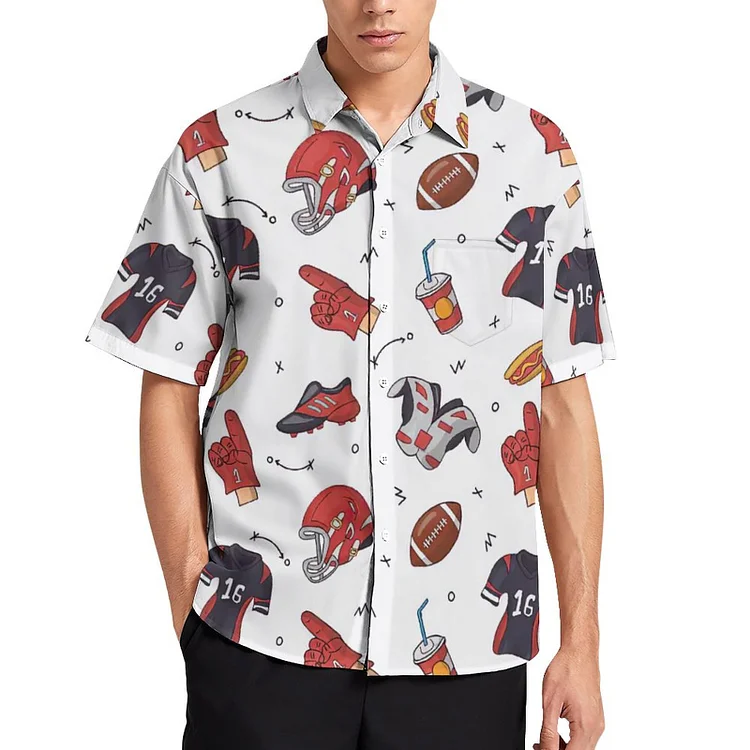 A Short Sleeved Shirt American Football Pattern4  customized, personalized, gift