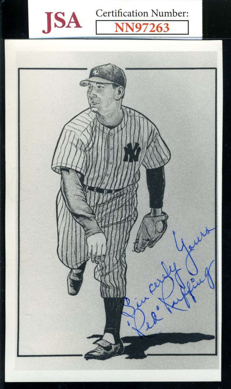 Red Ruffing JSA Cert Signed Yankees Photo Poster painting Autograph