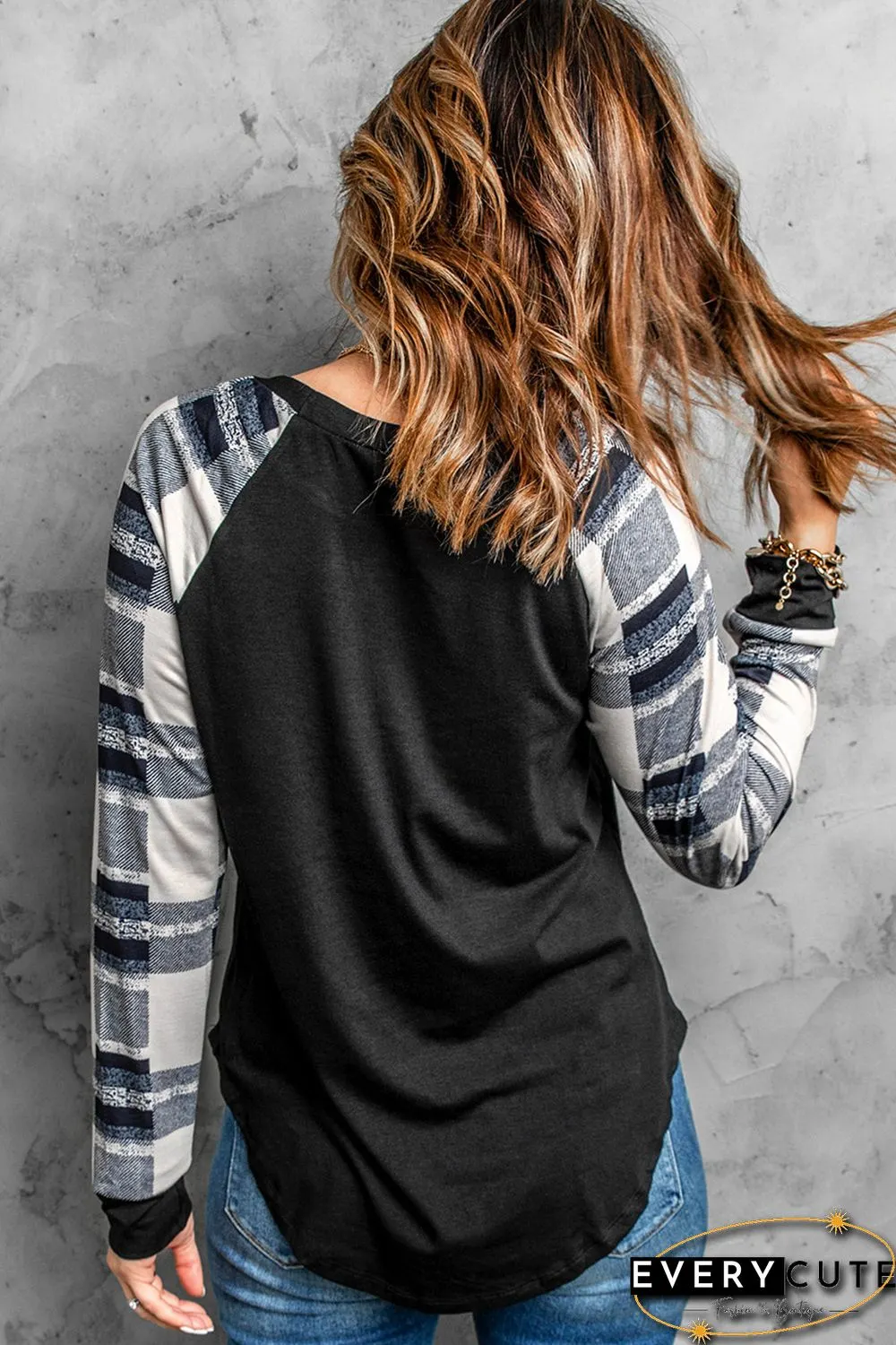 Multicolor Take Me To The Country Fair Plaid Long Sleeve Top