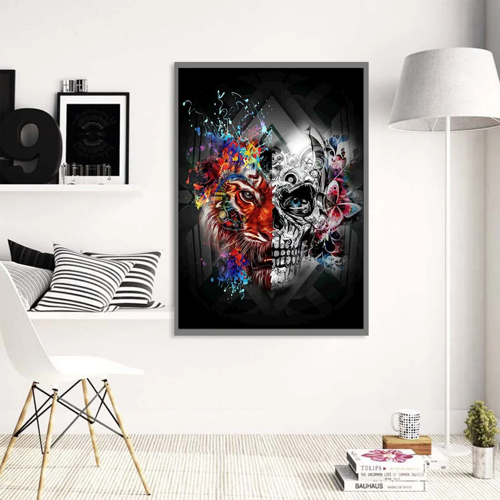 5D DIY Full Drill Diamond Painting Skull Cross Stitch Embroidery Home Decor