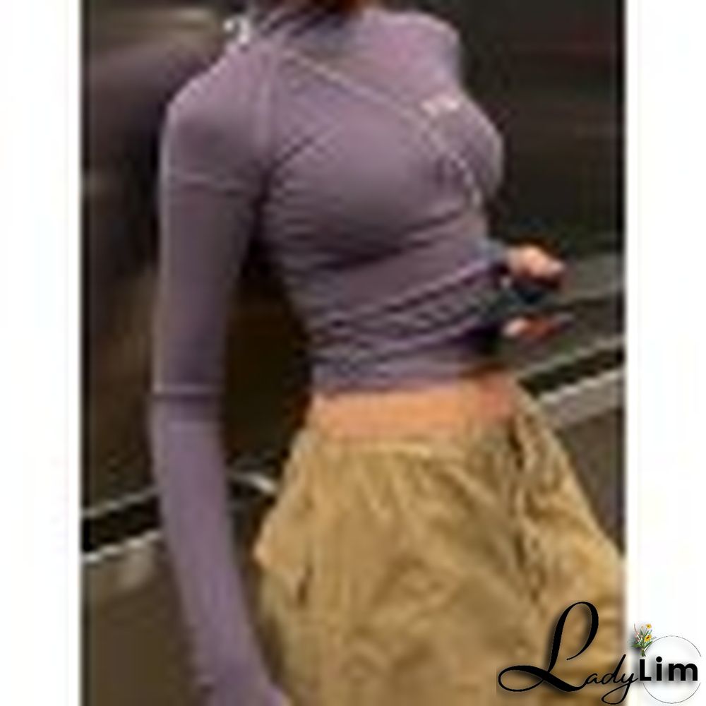 Zip Up Long Sleeve Crop Top