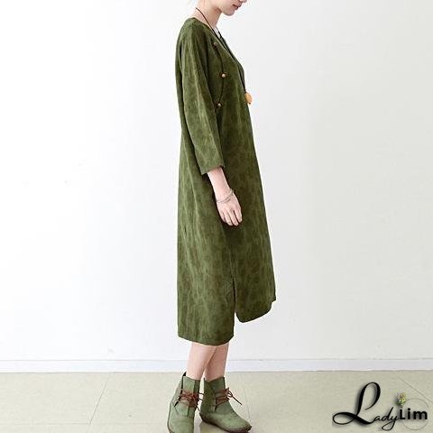 fall grass green cotton dresses plus size linen maxi dress