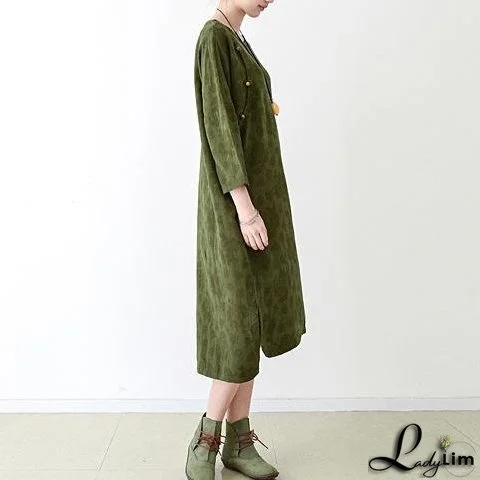 fall grass green cotton dresses plus size linen maxi dress
