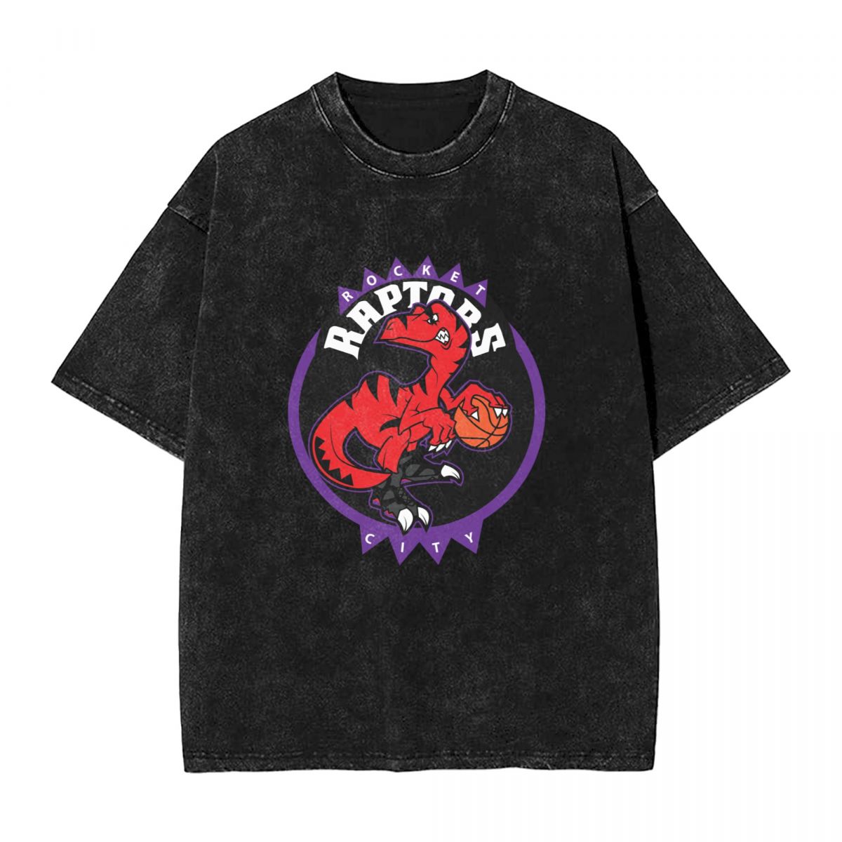 Toronto Raptors Rocket City Raptors Logo Vintage Oversized T-Shirt Men's