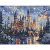 Hogwarts Castle Full Stamped Cross Stitch Kit 14CT 2-Strand Egyptian Cotton 100x80cm tapestrymarket