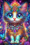 Luxury AB Velvet Diamond Painting Kit - Cat