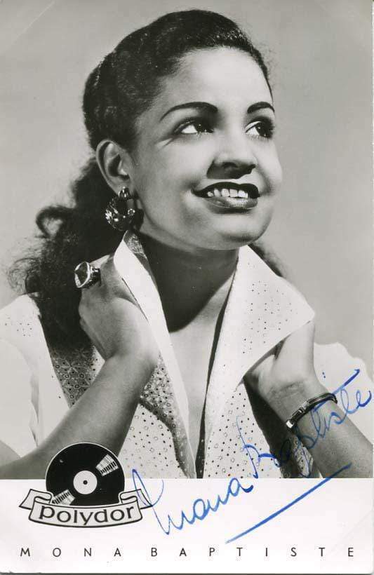 Mona Baptiste (+) SINGER AND ACTRESS autograph, signed vintage Photo Poster painting