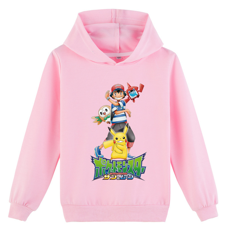 Mayoulove Pikachu Hoodie - Cute Pokemon Long Sleeve Sweatshirt for Kids and Anime Fans-Mayoulove