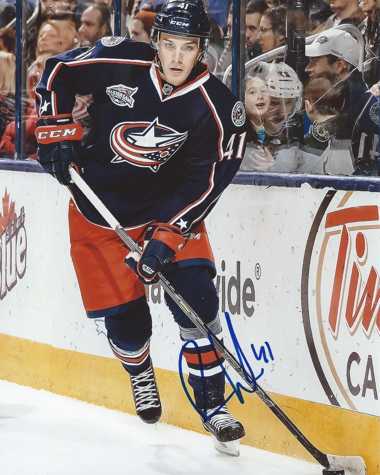 Alexander Wennberg Signed 8x10 Photo Poster painting Columbus Blue Jackets Autographed COA