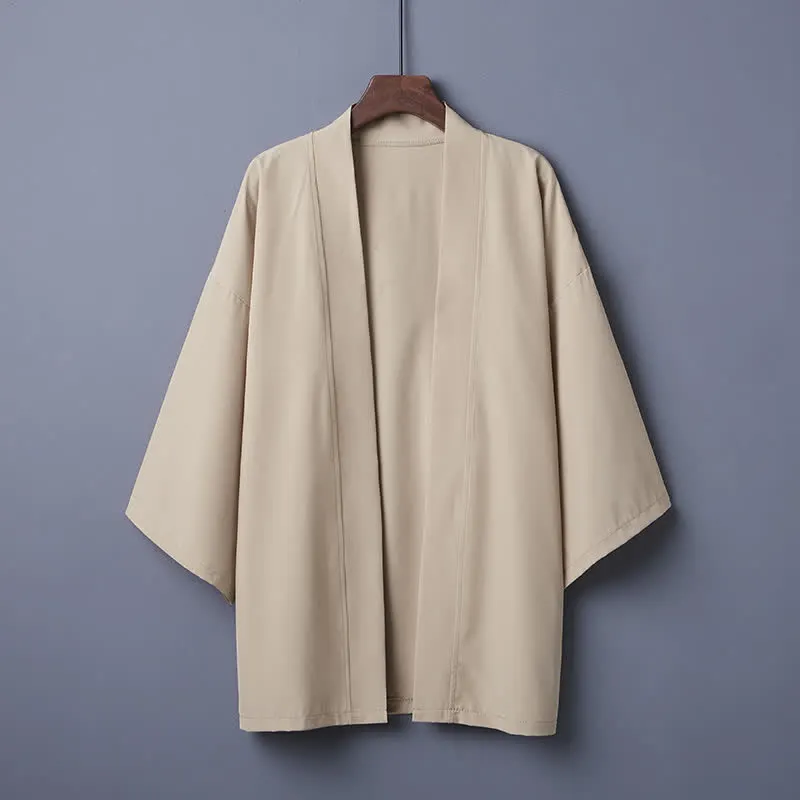Vintage Pure Color Casual Cardigan Kimono Outerwear