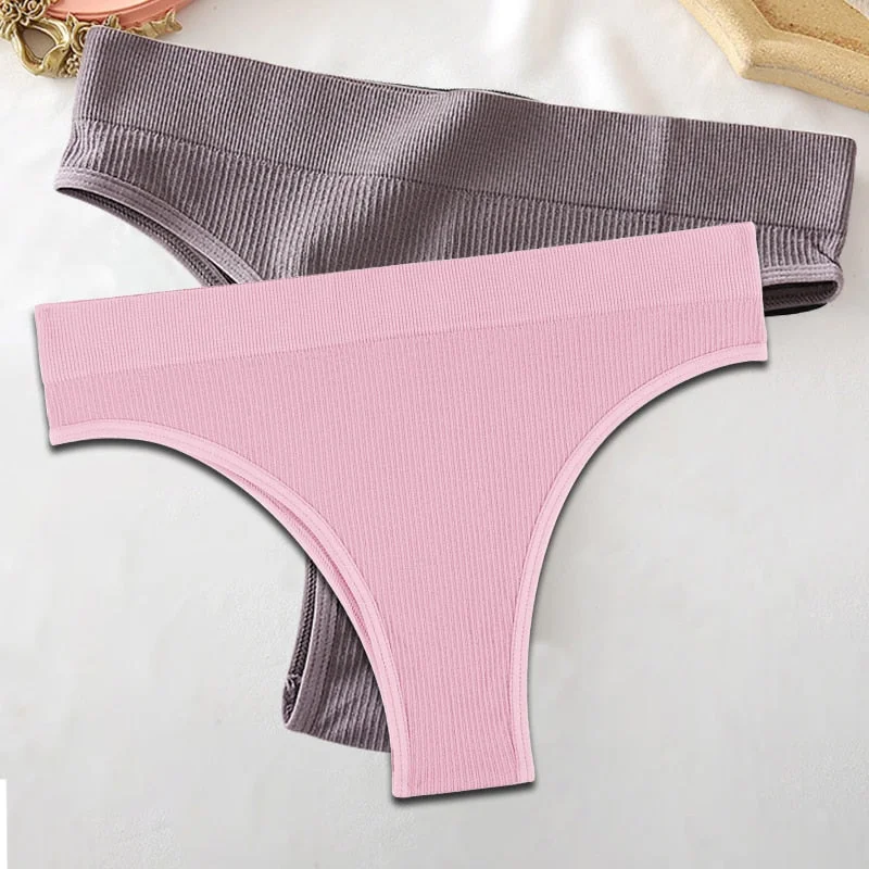 Seamless Women Pantys Girls Thongs High Waisted Soft Woman Briefs Fashion 6 Solid Colors S-XL Sexy Underpants For Women New