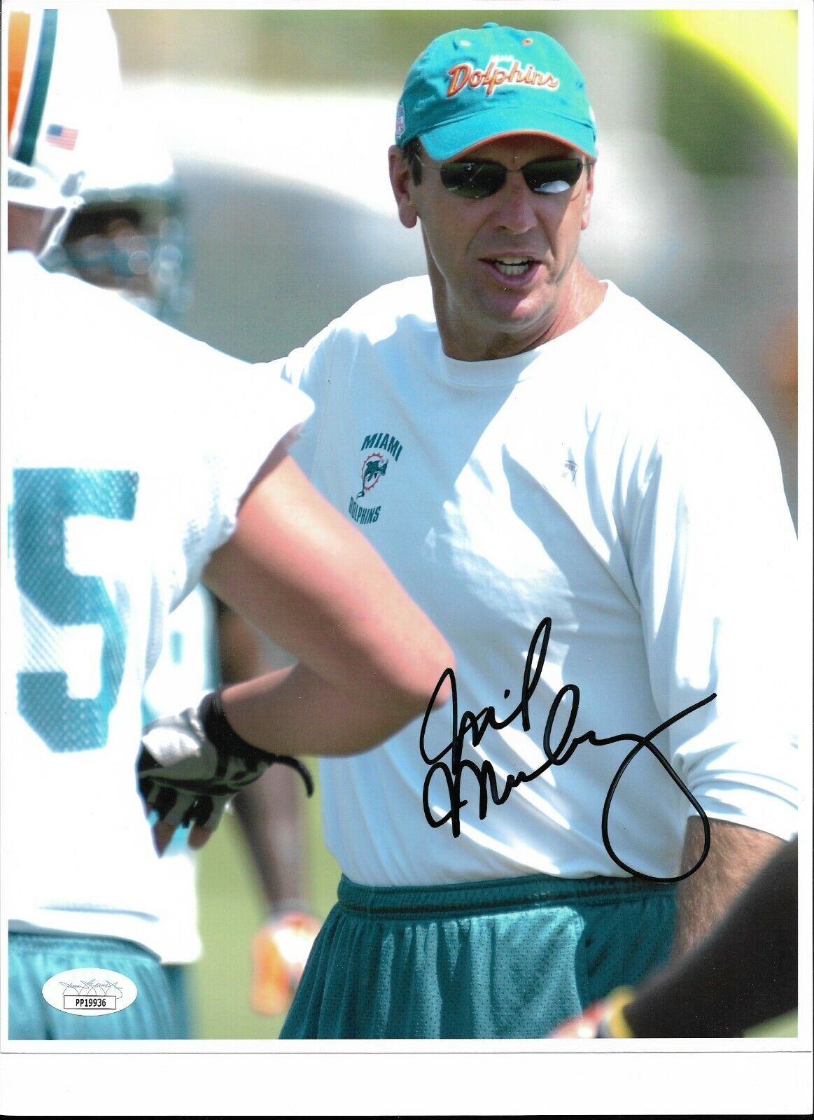 Autographed Miami Dolphins Mike Mularkey Signed 8x10 Football Picture Photo Poster painting JSA