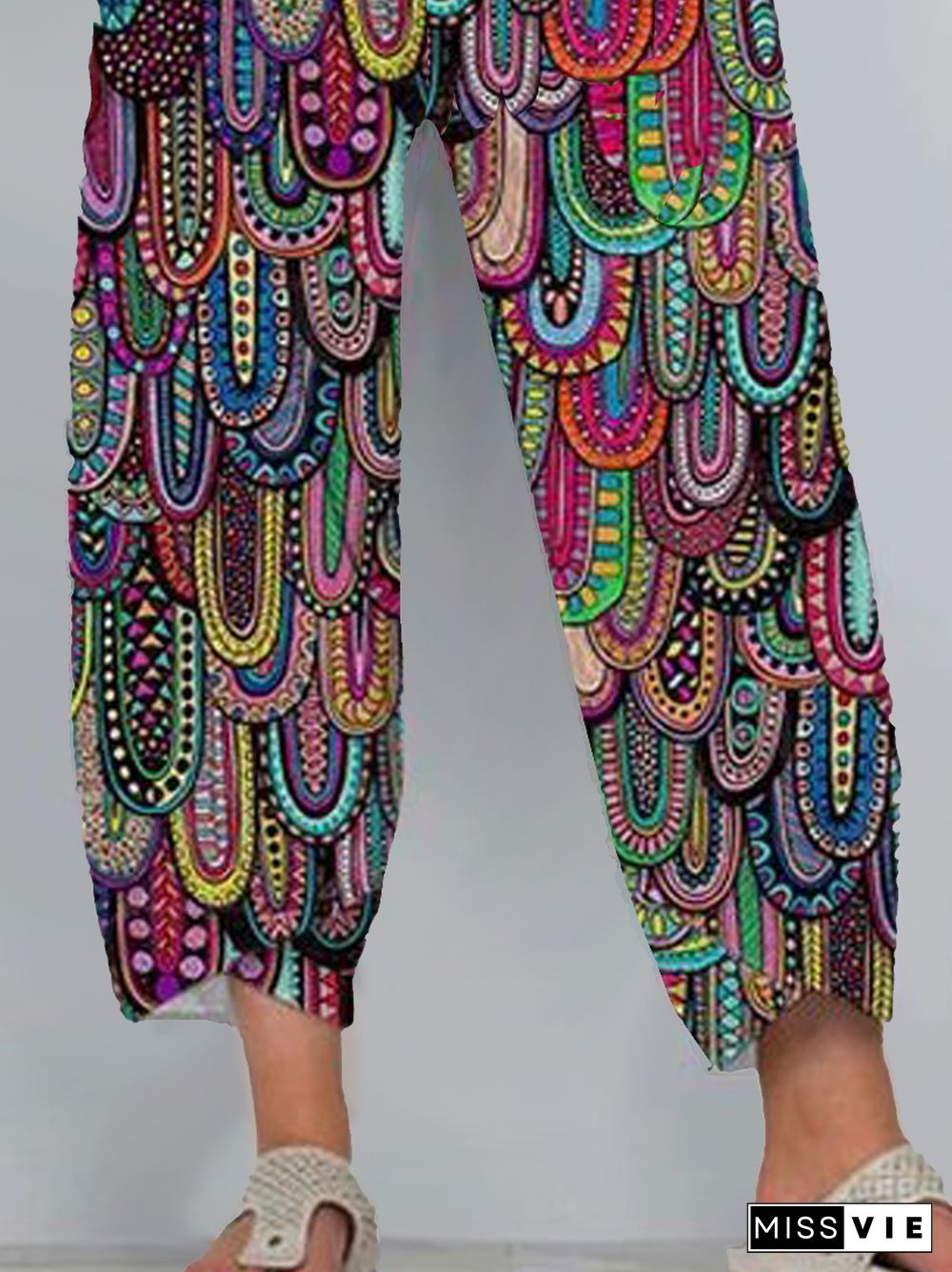 Abstract Casual Loosen Pants