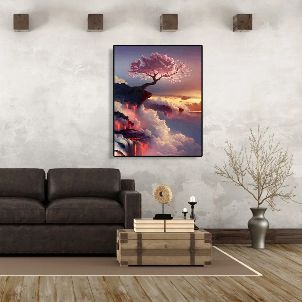 Flower on Clouds - Paint By Number(40*50cm)