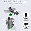 Motorcycle bike Phone Mount with Shock Absorber,360 Rotation Universal for 5.5-7.0 Inch Smartphones,Handlebar Strong Rod Clamp and Double Socket Arm with Two 1" Ball Base